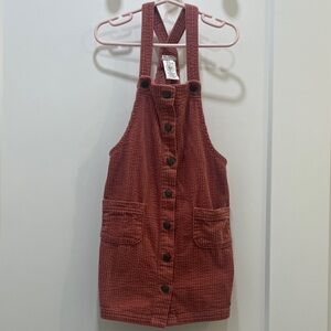 Max Studio Kids Rusty Rose Corduroy Jumper Dress, size 6 girls